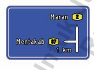 SIMPANG KE DESTINASI

Isyarat ini menunjukkan destinasi yang tersedia dari simpang seterusnya di hadapan bersama-sama dengan petunjuk arah yang hendak dituju.