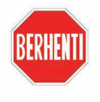 BERHENTI DI PERSIMPANGAN

Isyarat ini menandakan tanda berhenti di hadapan. Biasanya papan tanda isyarat ini terdapat di setiap persimpangan jalan.