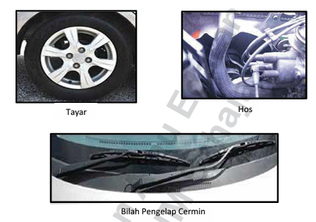 Pastikan tiada hos yang bocor atau longgar di bahagian ruangan enjin. Ganti atau ketatkan hos jika berlaku keadaan demikian.